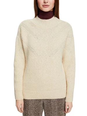 ESPRIT Sweter w kolorze kremowym rozmiar: M