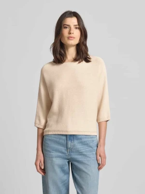 sweter w kroju regular fit w imitacji dzianiny z cekinowym obszyciem comma