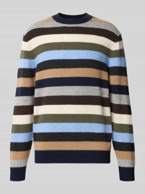 sweter w kroju regular fit z czystego kaszmiru Christian Berg Granatowy