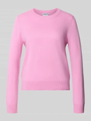 sweter w kroju regular fit z czystego kaszmiru Jake*s Mocnoróżowy