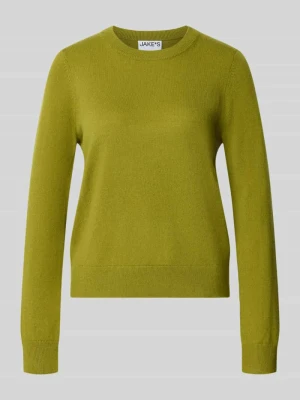 sweter w kroju regular fit z czystego kaszmiru Jake*s Zielony