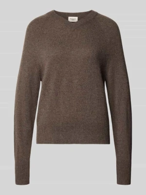 sweter w kroju regular fit z czystego kaszmiru model 'PADRE' Weekend Max Mara Ciemnobrązowy