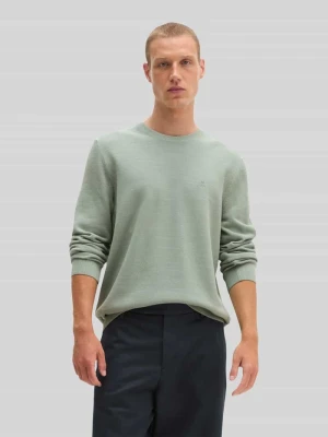 Sweter w kroju regular fit z czystej bawełny Marc O'Polo Miętowy
