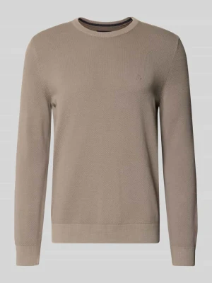 Sweter w kroju regular fit z czystej bawełny Marc O'Polo Oliwkowy