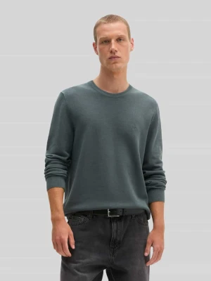 Sweter w kroju regular fit z czystej bawełny Marc O'Polo Trzcinowy