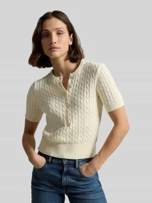 Sweter w kroju regular fit z czystej bawełny Polo Ralph Lauren Złamany biały