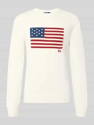 Sweter w kroju regular fit z czystej bawełny Polo Ralph Lauren Złamany biały