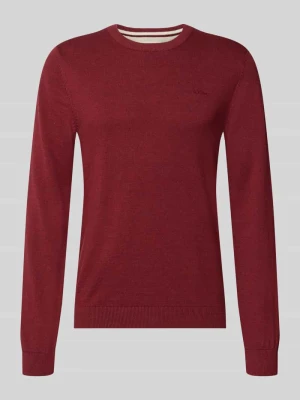 Sweter w kroju regular fit z czystej bawełny s.Oliver Bordowy