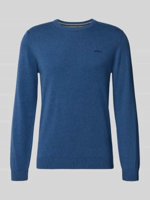 Sweter w kroju regular fit z czystej bawełny s.Oliver Granatowy