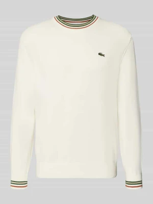 sweter w kroju regular fit z czystej wełny Lacoste Złamany biały