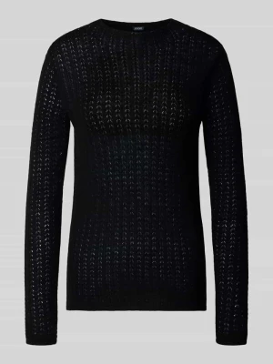 sweter w kroju regular fit z czystej wełny model 'Kava' JOOP! Czarny