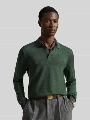 sweter w kroju regular fit z czystej wełny Polo Ralph Lauren Ciemnozielony