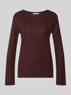 Sweter w kroju regular fit z czystej żywej wełny Marc O'Polo Bordowy