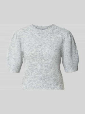 sweter w kroju regular fit z dodatkiem wełny model 'NOVAH' Vero Moda Średnioszary