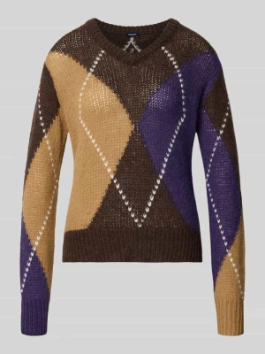 Sweter w kroju regular fit z dodatkiem wełny z alpaki model 'Karga' JOOP! Jasnośliwkowy