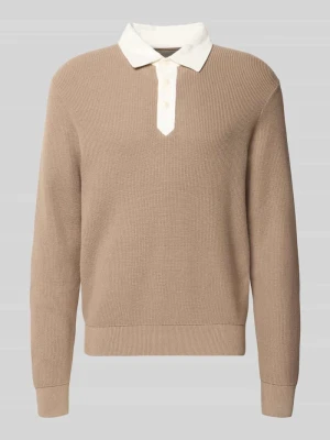 sweter w kroju regular fit z mieszanki bawełny i wełny Gant