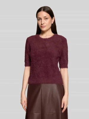 sweter w kroju regular fit z mieszanki bawełny ROBE LÉGÈRE Bordowy