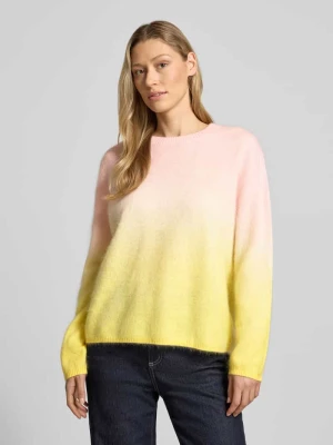 Sweter w kroju regular fit z mieszanki kaszmiru w imitacji dzianiny HERZENS