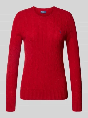 sweter w kroju regular fit z mieszanki wełny i kaszmiru 'JULIANNA' Polo Ralph Lauren Czerwony