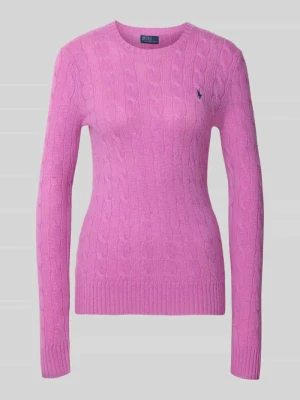 sweter w kroju regular fit z mieszanki wełny i kaszmiru 'JULIANNA' Polo Ralph Lauren Mocnoróżowy