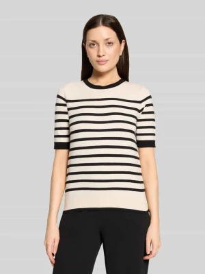 sweter w kroju regular fit z mieszanki wiskozy z rękawem o dł. 1 / 2 Betty Barclay Czarny