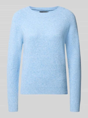 sweter w kroju regular fit z paskami model 'DOFFY' Vero Moda Jasnoniebieski