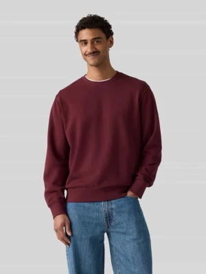 Sweter w kroju relaxed fit z czystej bawełny model 'THE ORIGINAL' Levi's Bordowy