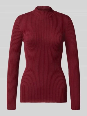 sweter w kroju slim fit z czystej bawełny model 'ALAANIA' ARMEDANGELS Bordowy