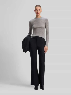 Sweter w kroju slim fit z mieszanki wełny z dodatkiem lyocellu i kaszmiru model 'Sallya' Hugo Jasnoszary
