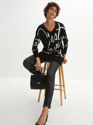 Zdjęcie produktu Sweter w napisy bonprix