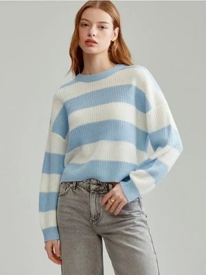 Sweter w niebiesko-białe paski House