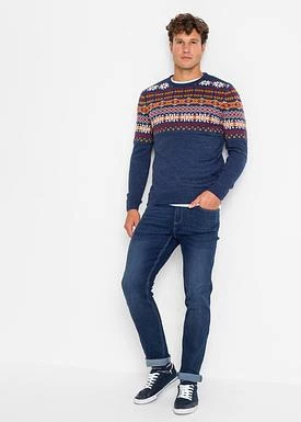 Sweter w norweski wzór bonprix