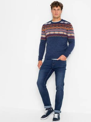 Sweter w norweski wzór bonprix