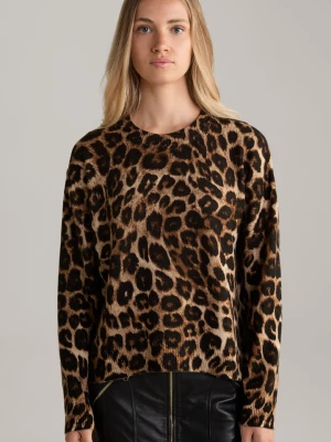 Sweter w panterkę w kolorze brązowo-czarnym Joop