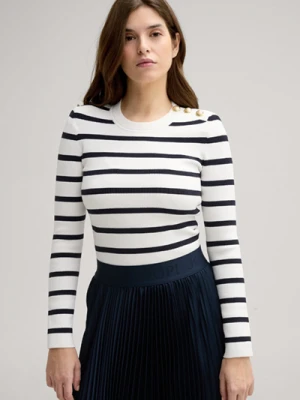 Sweter w paski Kalotta w kolorze biało-granatowym Joop