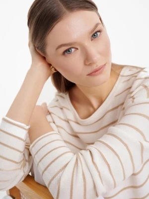 Sweter w paski z troczkami u dołu Greenpoint