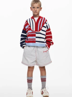 Sweter w paski z zamkiem błyskawicznym Desigual