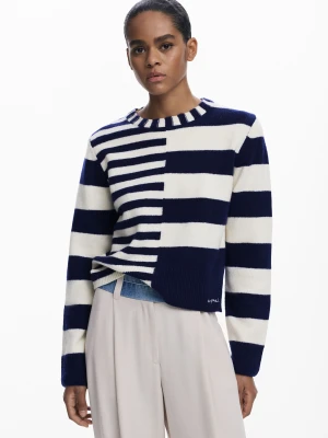 Sweter w połączone paski Desigual