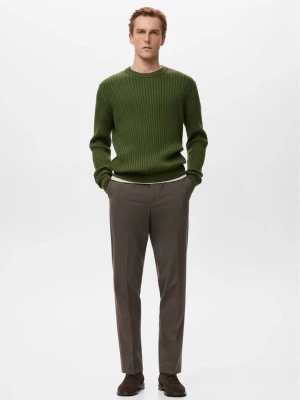 Zdjęcie produktu Sweter w prążki z mieszanki wełny zielony - Mężczyzna - - MANGO MAN