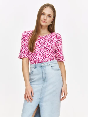 Sweter w różowy wzór Top Secret