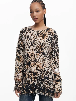 Sweter w zwierzęcy wzór Desigual