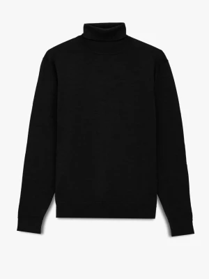 SWETER WALDEN GOLF CZARNY Z WEŁNY Recman