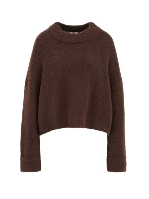 Sweter WE Fashion ciemnobrązowy
