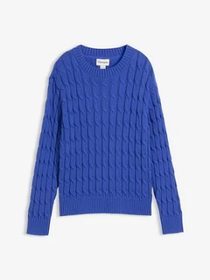 Sweter we wzór w warkocze, bonprix