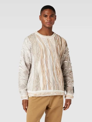 Sweter we wzory na całej powierzchni carlo colucci