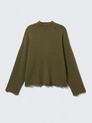 Sweter Weekday ciemnozielony