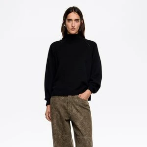 Sweter wełna golf czarny BIMBA Y LOLA