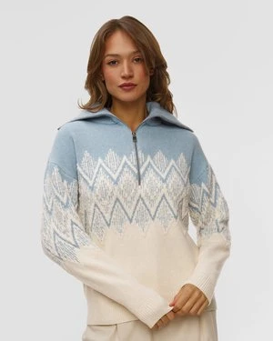 Sweter Wełniany Damski Varley Hedda Fairisle Half Zip