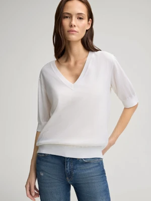 Sweter wełniany Kajol w kolorze białym Joop