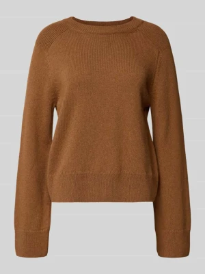 Sweter wełniany krótki z okrągłym dekoltem LANIUS